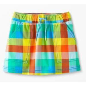 Hannah Andersson Camp Skort, Rainbow Plaid, 12